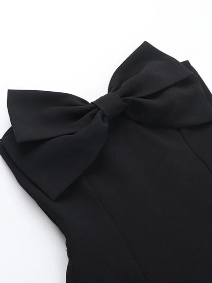 Bow Tube A-Line Mini Dress