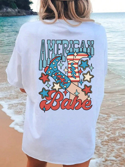 Graphic Round Neck Half Sleeve T-Shirt White