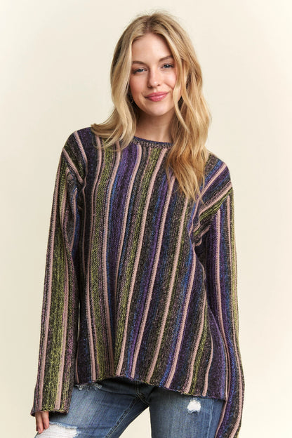 ADORA Vertical Stripe Sweater Top