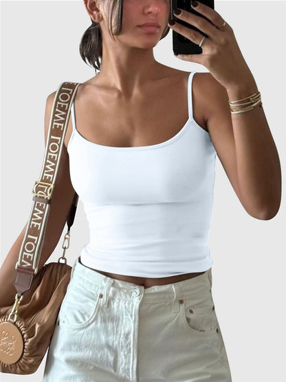 Lovelet Scoop Neck Cami White