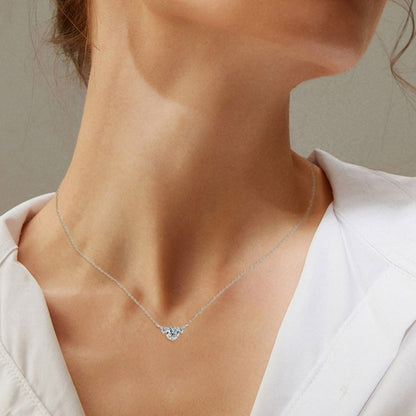 1.2 Carat Moissanite 925 Sterling Silver Necklace Silver One Size
