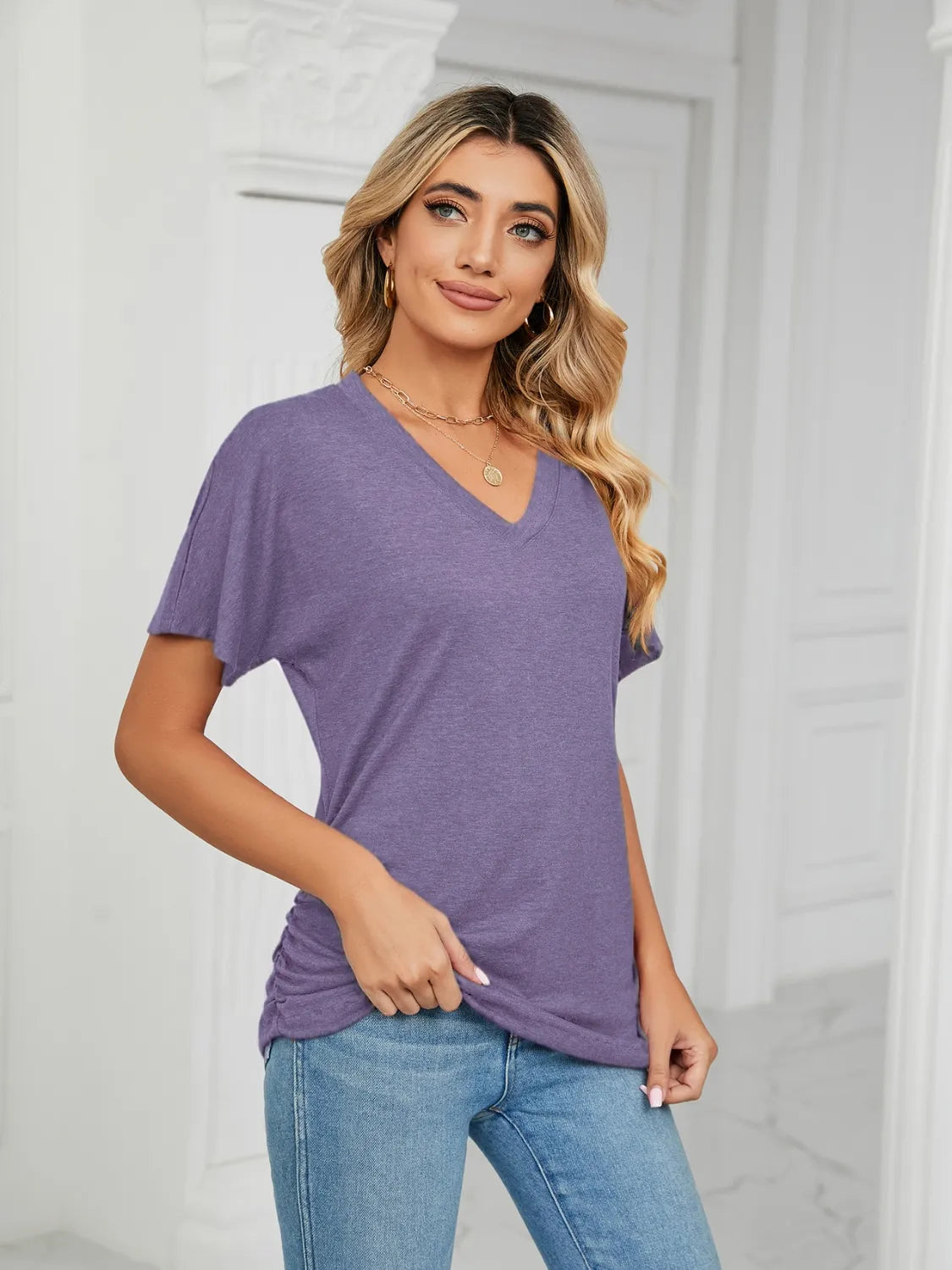V-Neck Short Sleeve T-Shirt