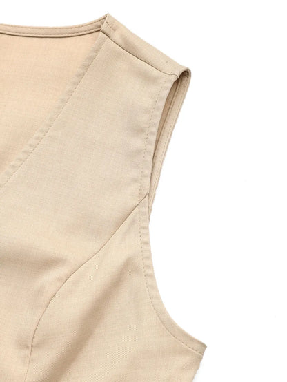 V-Neck Vest and Shorts Set
