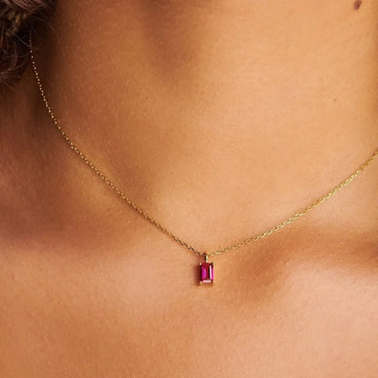 Titanium Steel Inlaid Zircon Pendant Necklace Style G One Size
