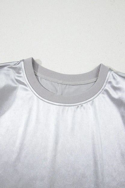 Round Neck Satin Tank Top