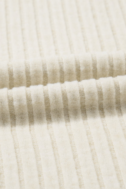 Ribbed Mock Neck Slim Tank