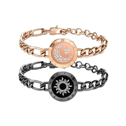 Long Distance Couple Bracelet Black gold C