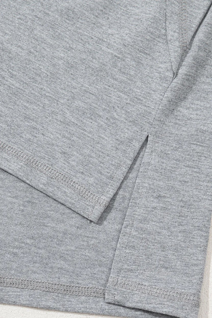 High Raglan Half Sleeve V Neck Oversized T Shirt