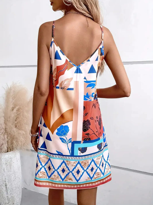 Abstract Print Cami Mini Dress