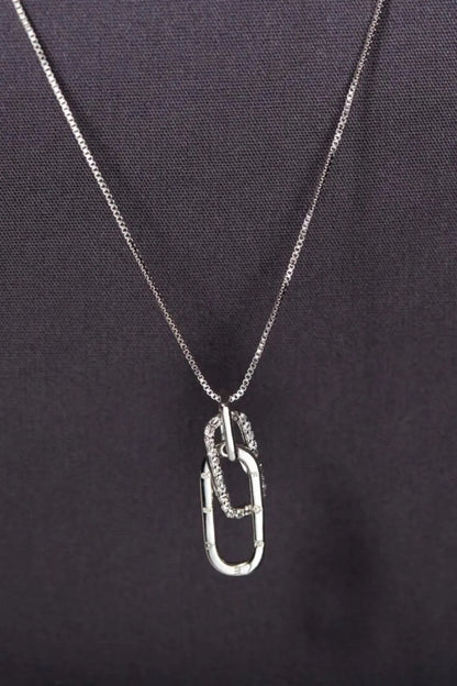 925 Sterling Silver Inland Zircon Necklace Silver One Size