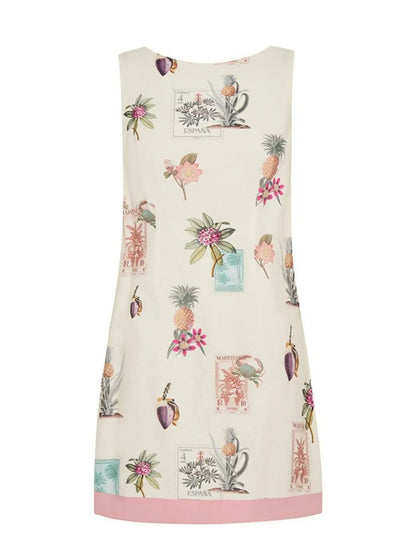 Printed Sleeveless Mini Dress