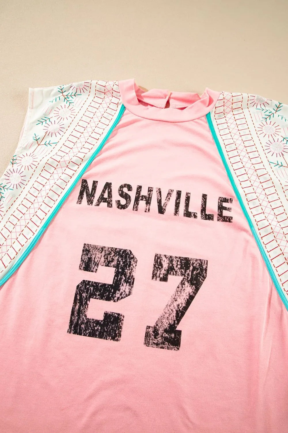 NASHVILLE Printed Patchwork Tank