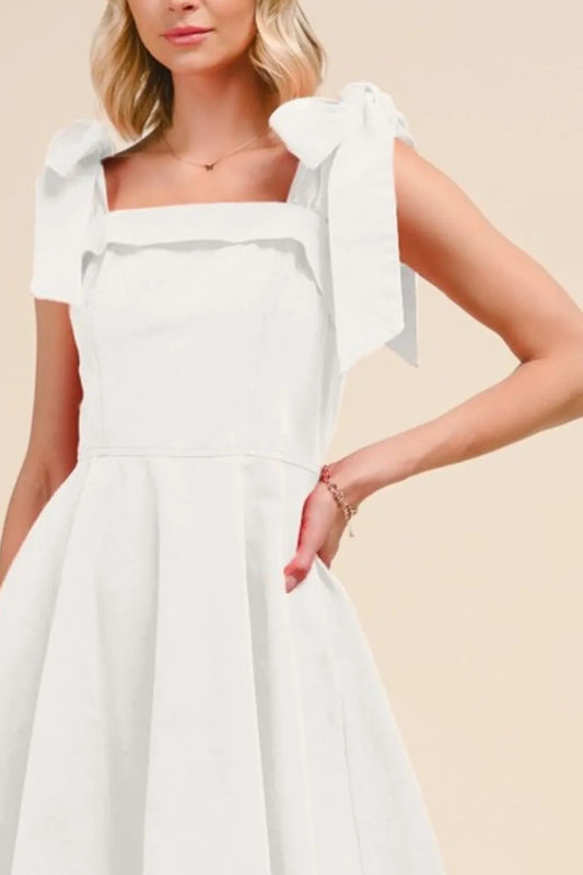 SO ME Fit and Flare Washed Gameday Dress