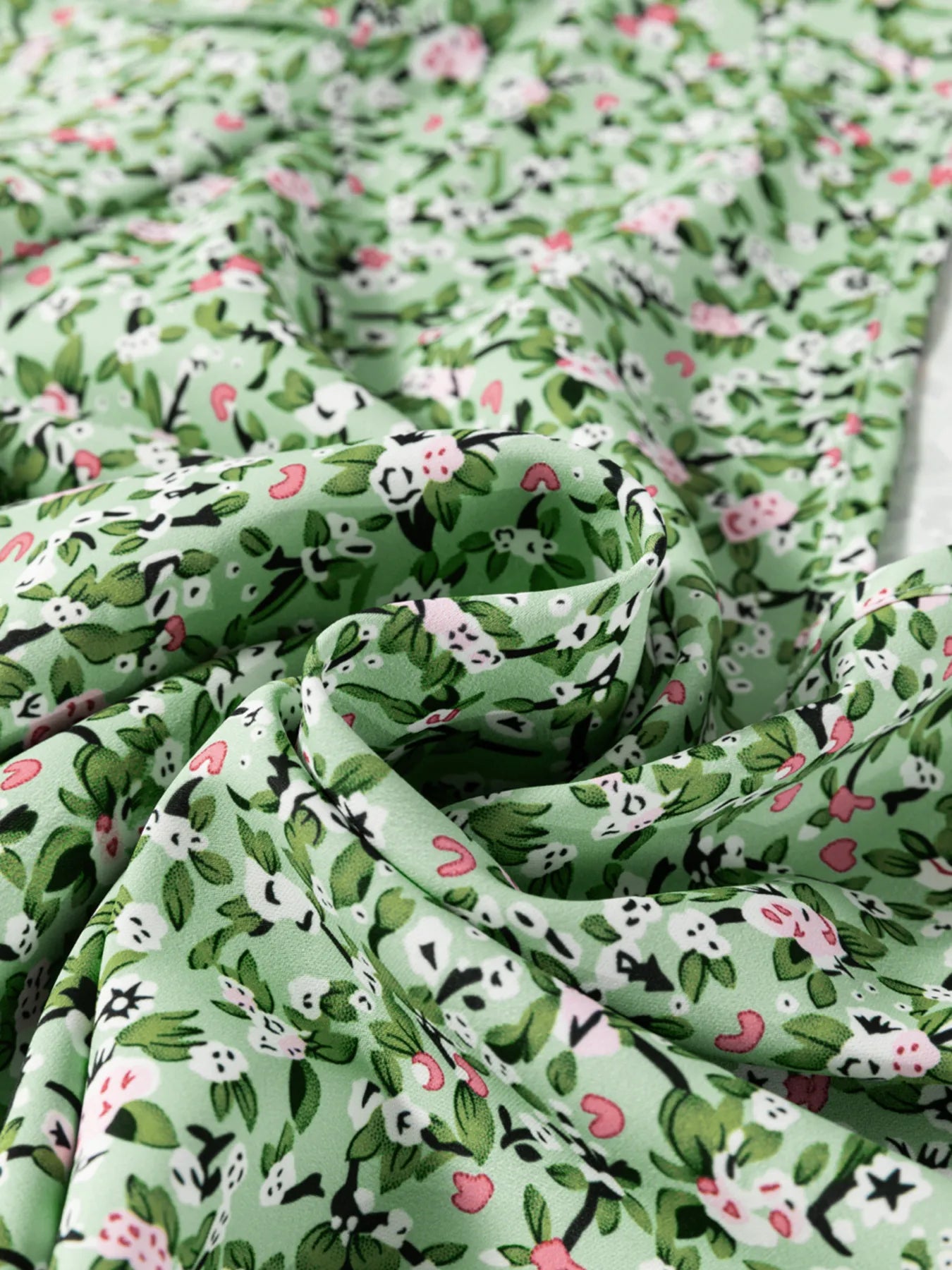 Floral Print V-Neck Short Sleeve Blouse