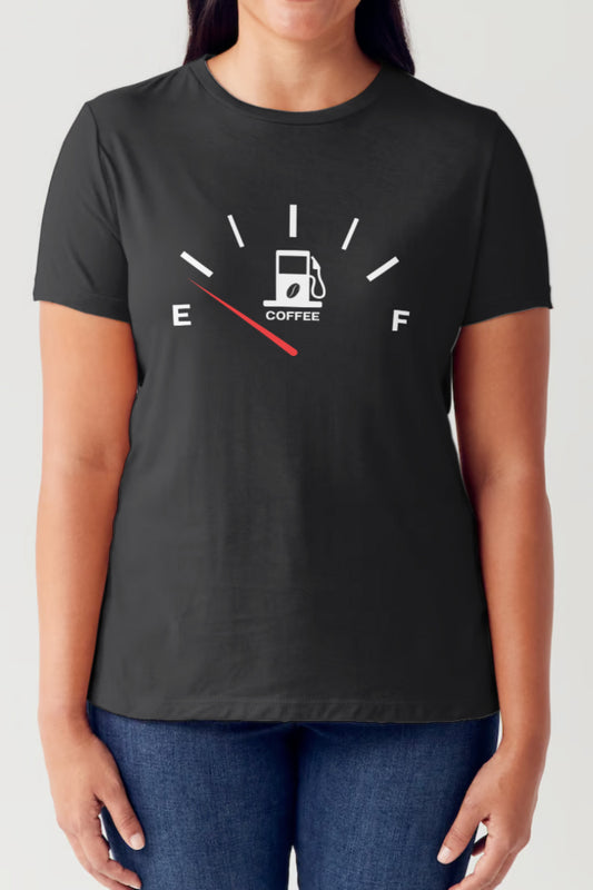 Simply Love Full Size Coffee Fuelled Graphic Short Sleeve Tubular T-Shirt Black