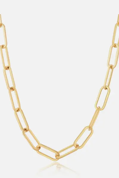 Thick Clip Chain Necklace Gold One Size