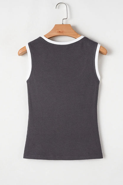 Square Neck Wide Strap Tank