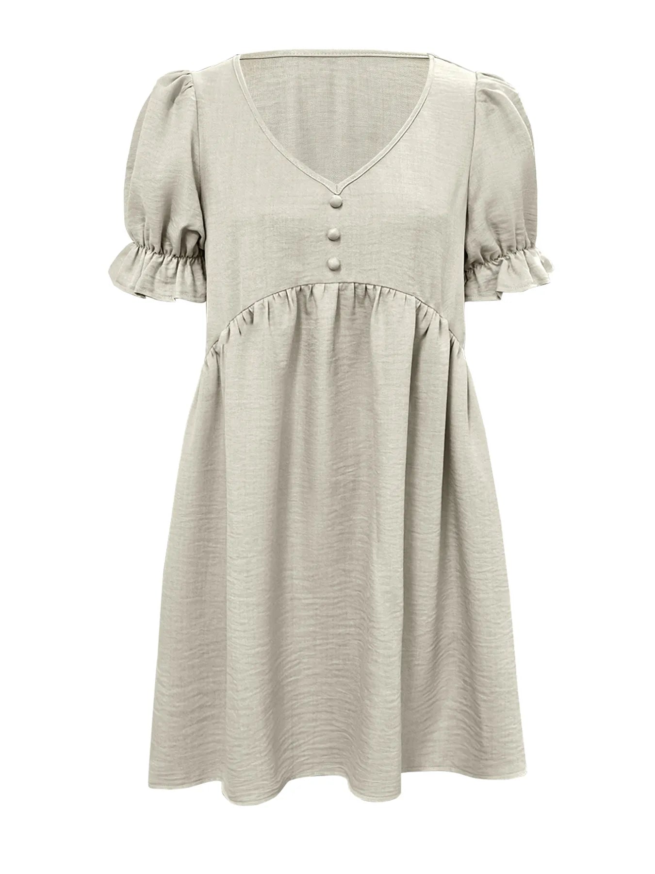 Puff Sleeve Babydoll Mini Dress