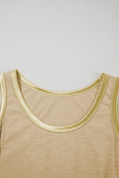 Round Neck Wide Strap Tank