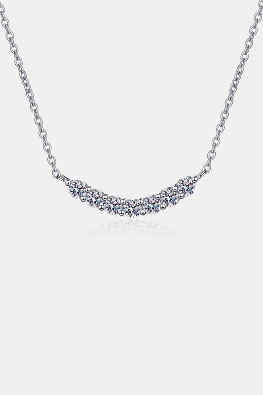 1.4 Carat Moissanite 925 Sterling Silver Necklace Silver One Size