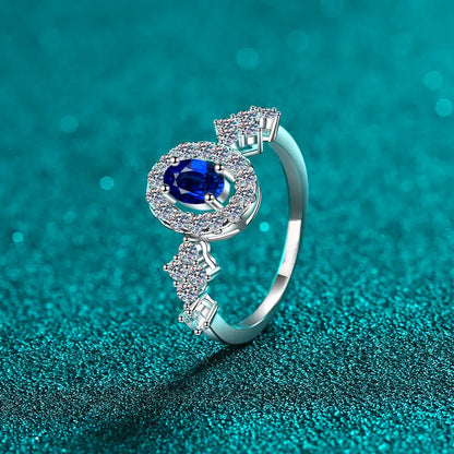 925 Sterling Silver Moissanite Ring Silver