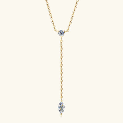 Moissanite 925 Sterling Silver Necklace Gold One Size
