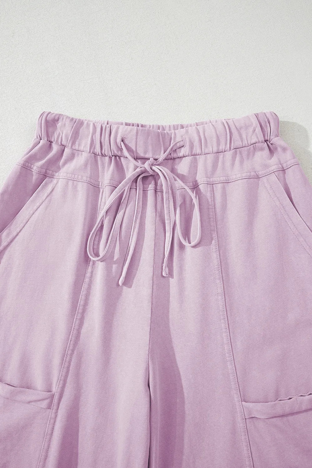 Wide-Leg Cargo Pants with Drawstring Waist