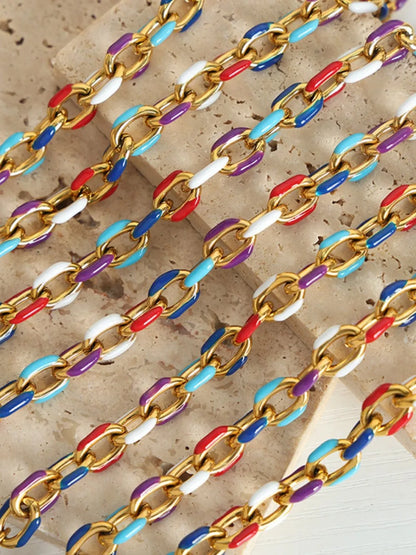 18K Gold-Plated Titanium Steel Necklace