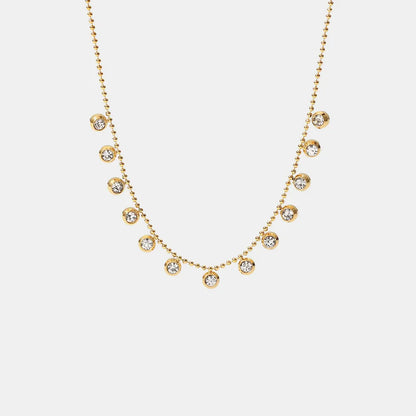 Zircon 18K Gold-Plated Necklace Gold One Size