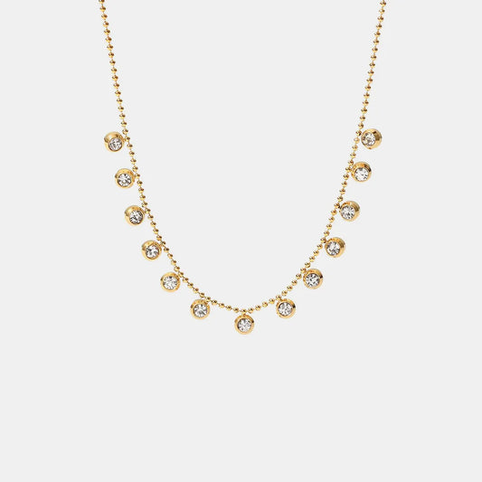 Zircon 18K Gold-Plated Necklace Gold One Size