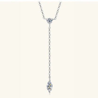 Moissanite 925 Sterling Silver Necklace Silver One Size
