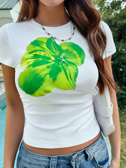 Devine Graphic Round Neck Short Sleeve T-Shirt