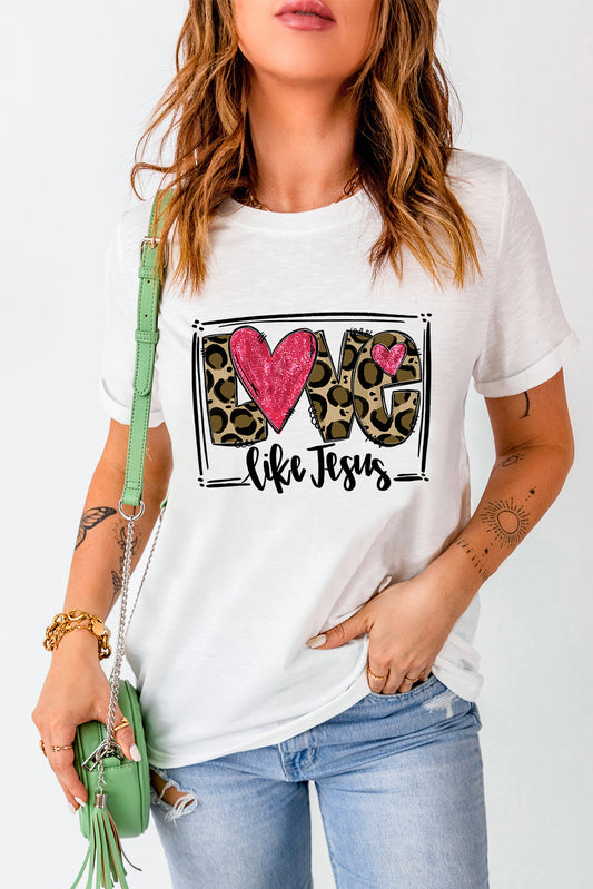 LOVE LIKE JESUS Short Sleeve T-Shirt White