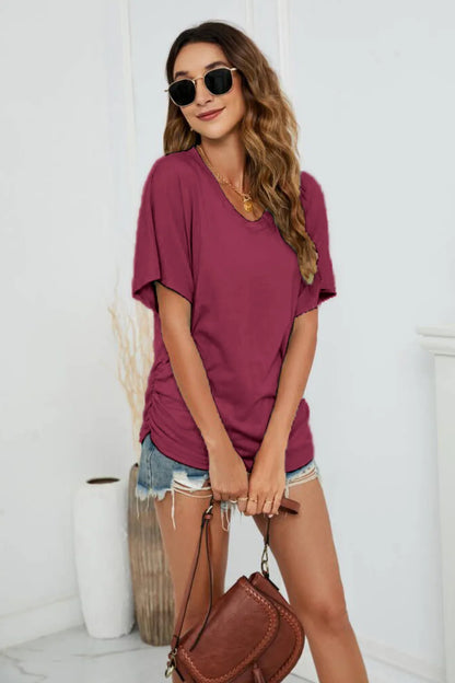 V-Neck Short Sleeve T-Shirt
