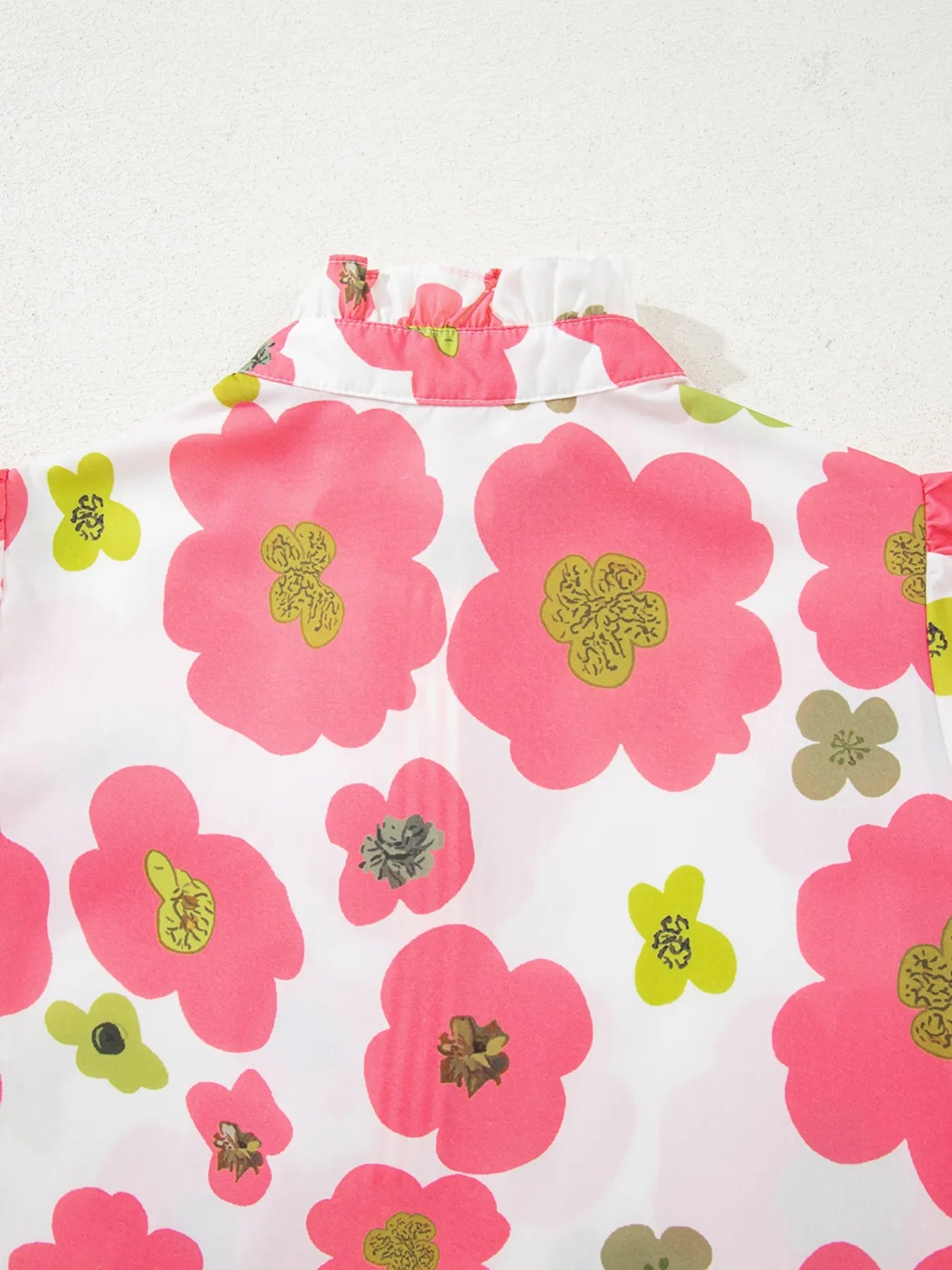 Floral Print Short Sleeve Blouse