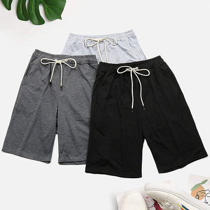 Perfee Drawstring Waist Three-Piece Shorts Set Multicolor S