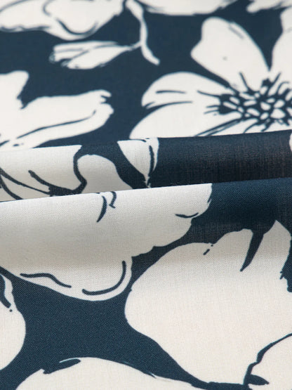 Floral Short Puff Sleeve Shirt