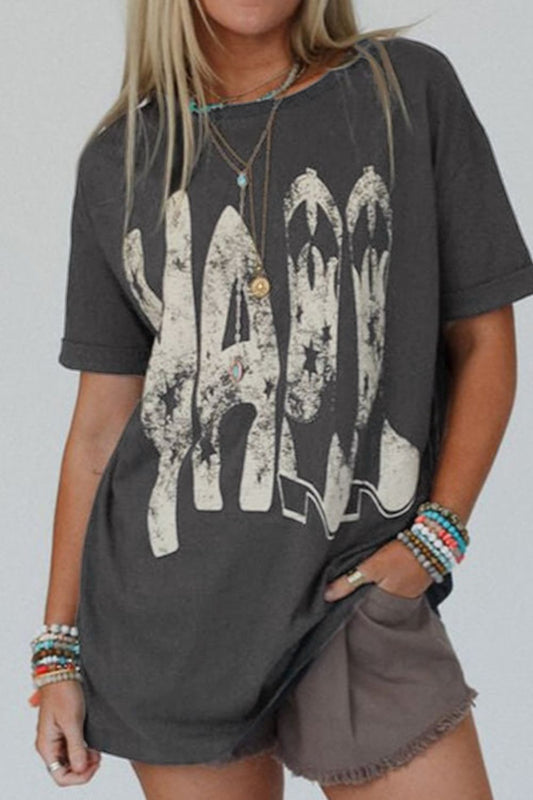 YALL Cowboy Boots Graphic Short Sleeve T-Shirt