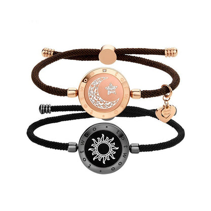Long Distance Couple Bracelet Black gold A