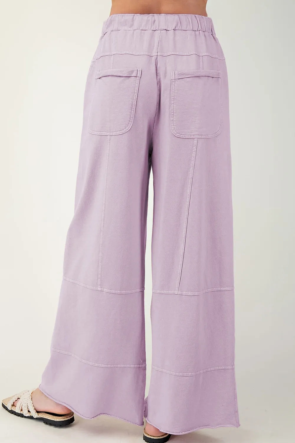 Wide-Leg Cargo Pants with Drawstring Waist