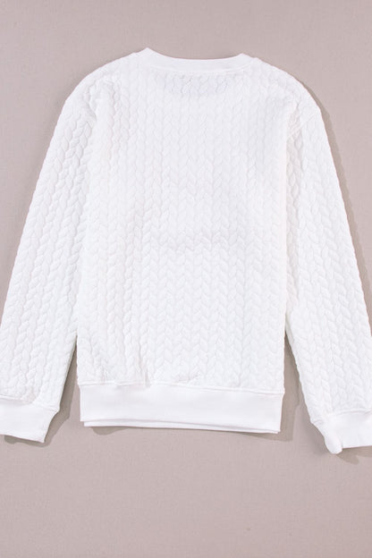 XOXO Heart Round Neck Dropped Shoulder Sweatshirt