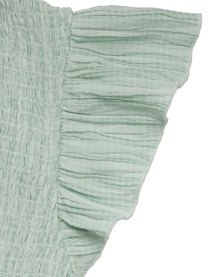 V-Neck Ruffled Cap Sleeve Dress