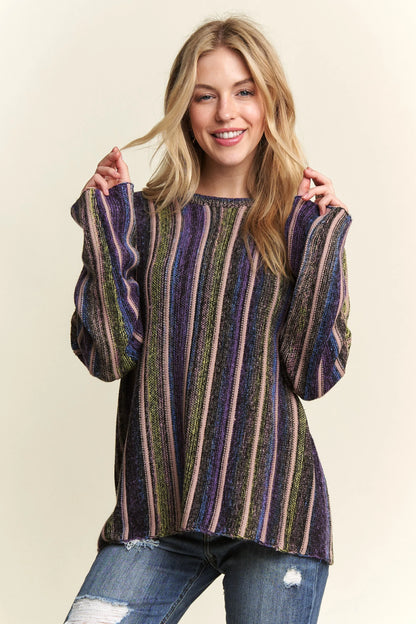 ADORA Vertical Stripe Sweater Top