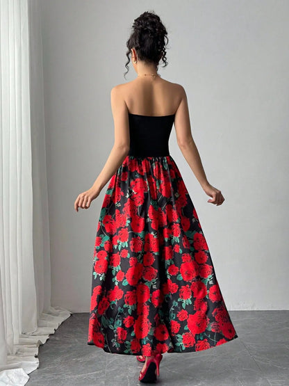 Floral Tube Maxi Dress