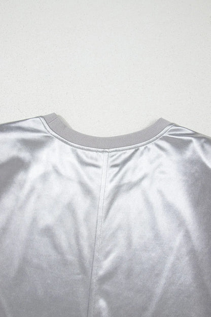 Round Neck Satin Tank Top