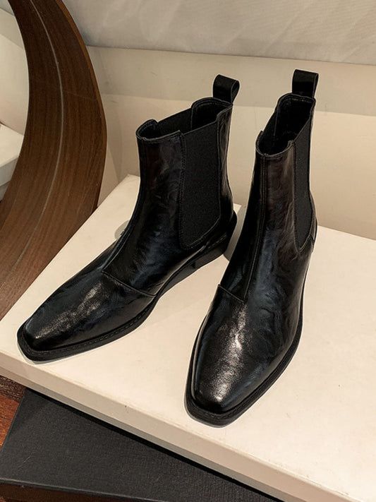 Square Toe Platform Boots