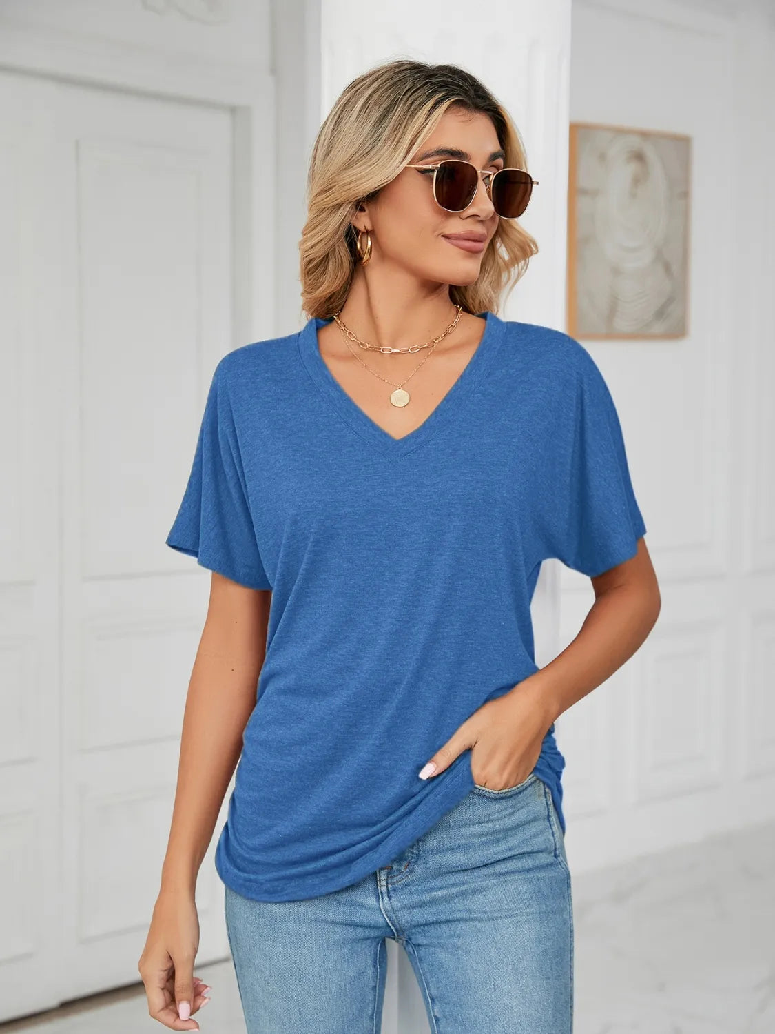 V-Neck Short Sleeve T-Shirt