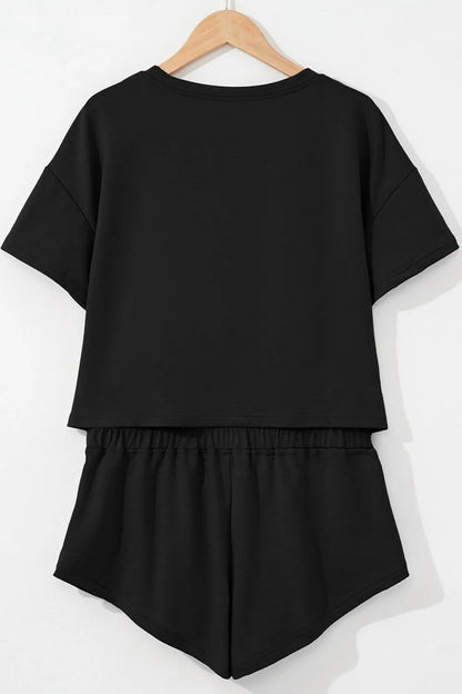 USA Graphic T-Shirt and Shorts Set