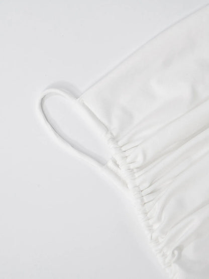 Ruched One Shoulder Mini Dress