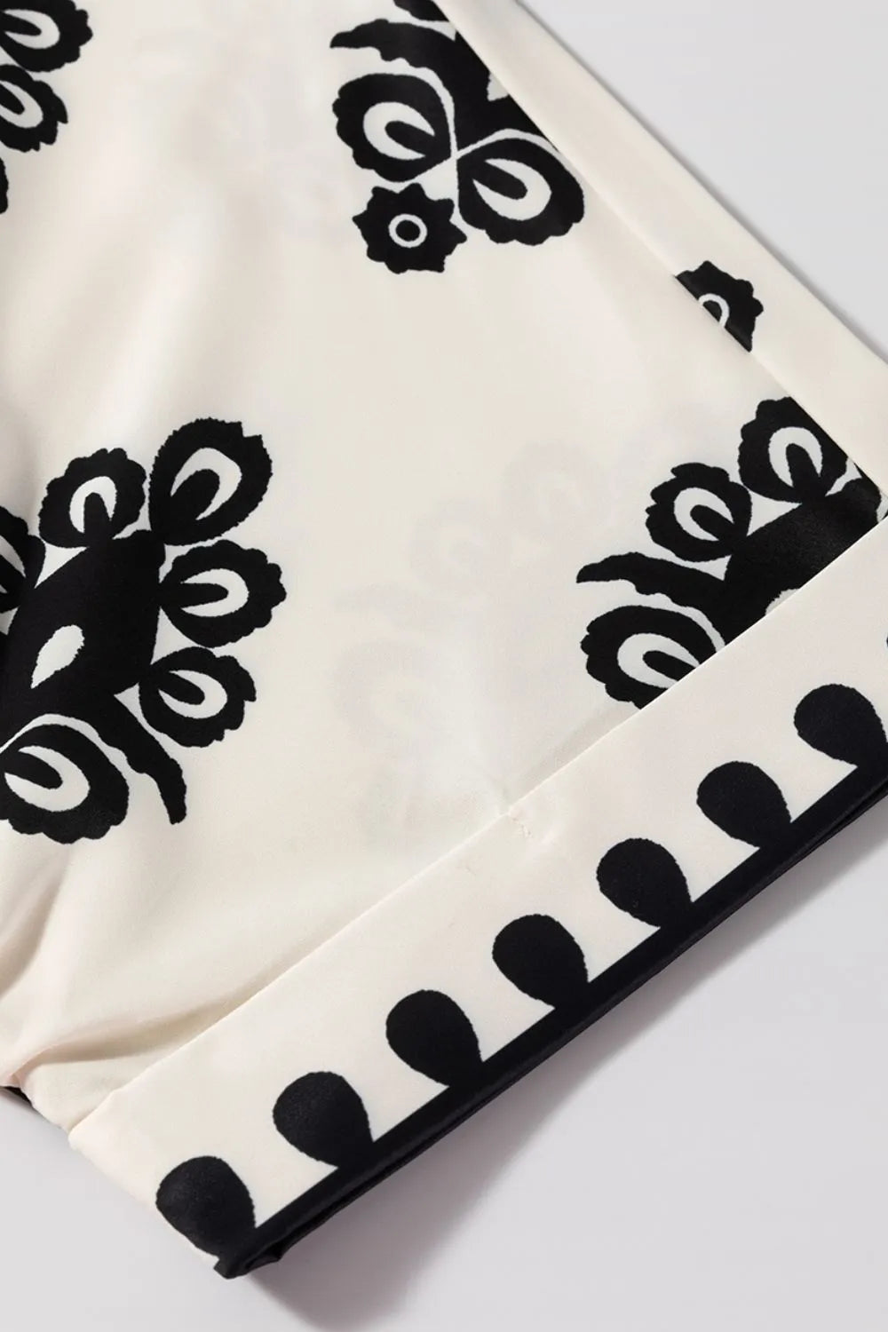 Printed Short Sleeve Loose Blouse